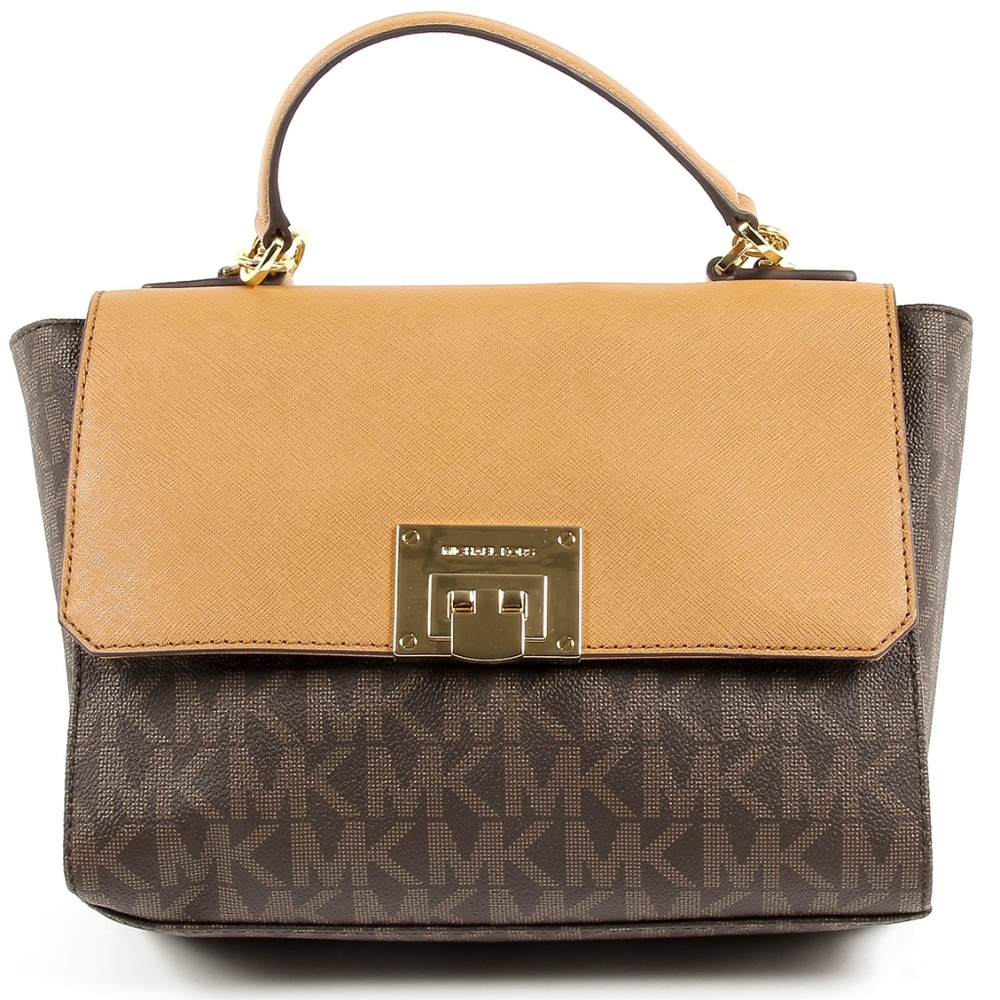 MICHAEL KORS - HANDBAG TINA Brown Acorn